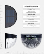 Solar Gutter Lights 4-Pack, Waterproof LED