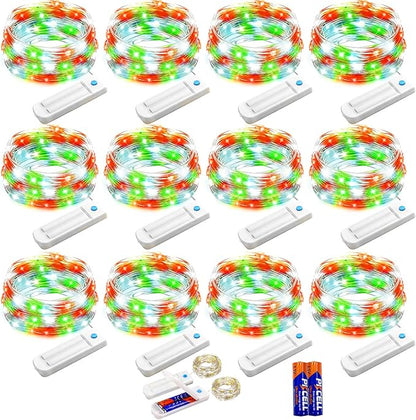 Christmas Patio String Lights 12-Pack, 10ft 30 LED Waterproof