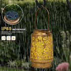 Garden Solar Hanging Lanterns, Metal Porch Decor