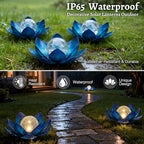 Blue Solar Path Lights, Outdoor Yard LED