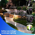 Solar Yard Path Lights 6-Pack, IP65 Waterproof