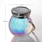 Solar Crackle Lanterns 4-Pack, Yard Hanging LED Decor