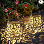 2-Pack Sunflower Solar Garden Lanterns, Decorative Waterproof LED