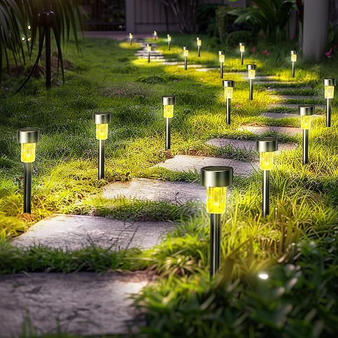 Solar Pathway Lights 24-Pack, Walkway LED