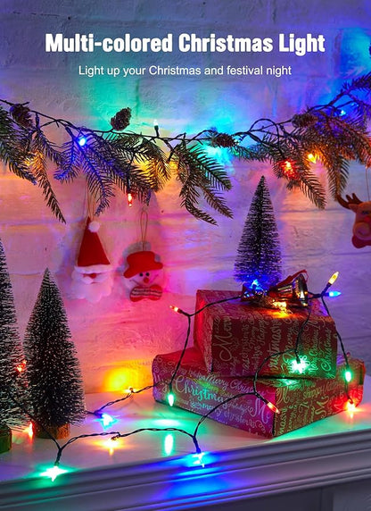 Christmas Porch String Lights 2-Pack, 8ft 20 LED Waterproof