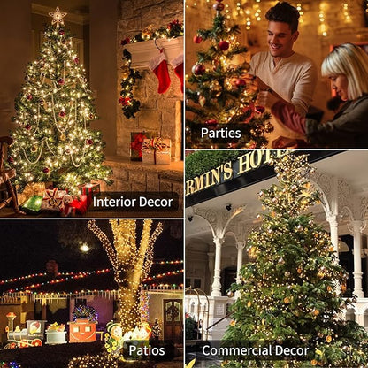 Christmas Patio String Lights 4-Pack, 20 LED Waterproof