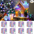 8-Pack Multicolor Patio String Lights, 16ft Weatherproof LED