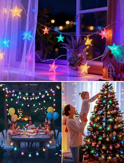 33ft Christmas LED String Lights, Waterproof Timer Lights