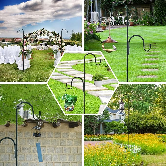Heavy-Duty Shepherd's Hooks 2-Pack, 78" Garden