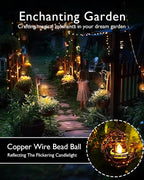Rustic Backyard Solar Lanterns for Garden, Waterproof LED