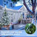 2-Pack 100 LED Christmas Twinkle Lights, 33ft Waterproof for Porch