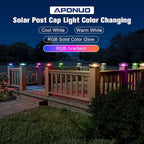Solar Post Cap Lights 16-Pack, Waterproof LED