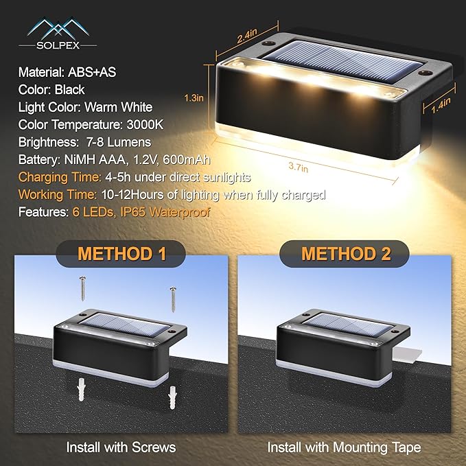 16-Pack Solar Yard Lights, Warm White LED