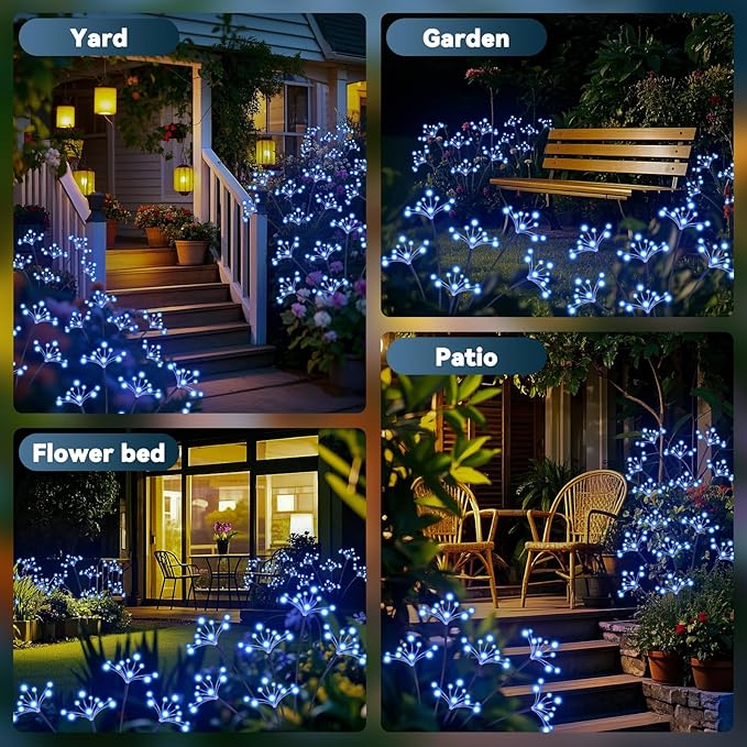 Blue Solar Pathway Lights 2-Pack, Walkway LED