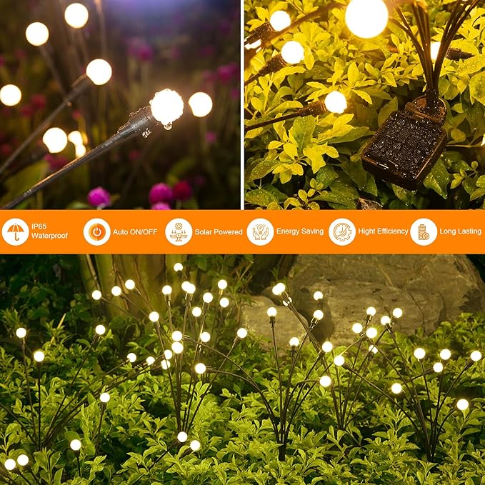 Solar Pathway Lights, Waterproof LED Walkway Lights