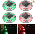 4-Pack Solar Deck Lights, Red Waterproof LED