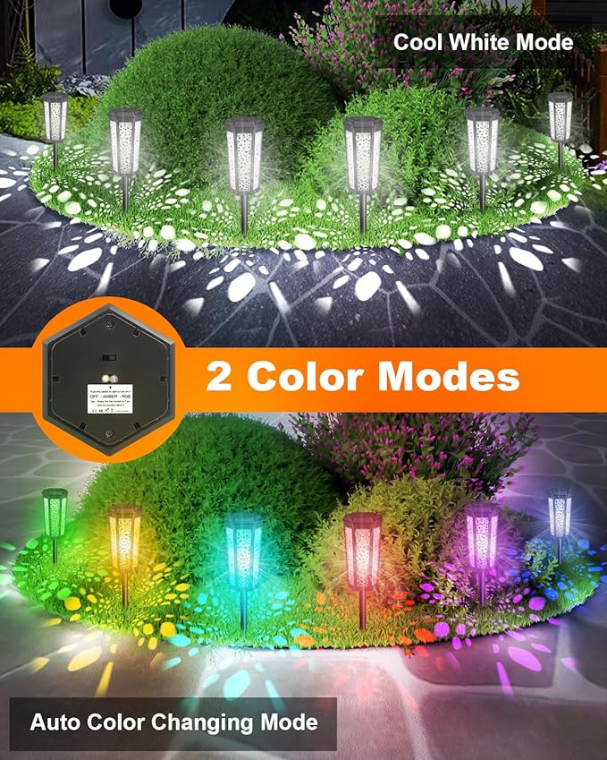 Solar Driveway Path Lights 6-Pack, Waterproof