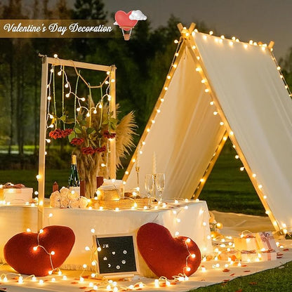33ft Christmas LED String Lights, Waterproof Timer Lights