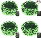 4-Pack 6ft Christmas LED String Lights, Waterproof Timer Lights
