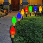 8 LED Christmas Twinkle Lights, 14ft Waterproof for Backyard