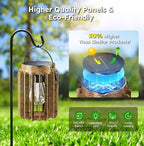 Backyard Solar Hanging Lanterns 2-Pack, Decorative Patio Decor
