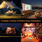 Camping Tent String Lights, 32.8ft Rechargeable LED