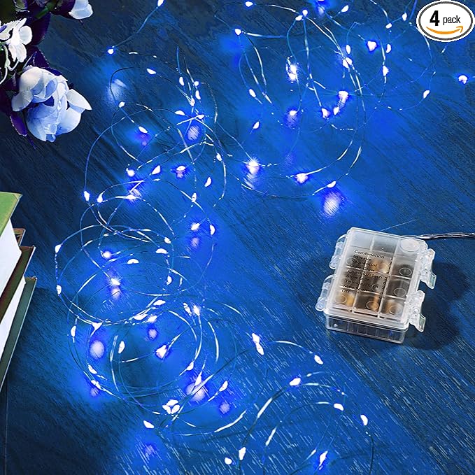 Christmas Yard String Lights 4-Pack, 4ft Waterproof