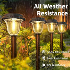 6-Pack Solar Pathway Lights, Waterproof LED Garden Lights