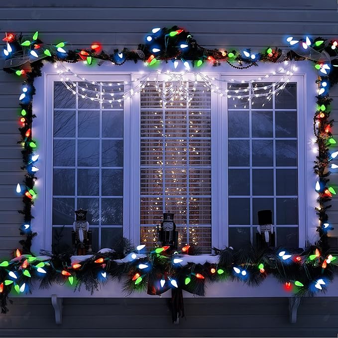 Christmas String Lights, 20ft 60 LED Waterproof Twinkle Lights