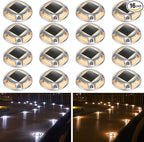 16-Pack Warm White Solar Gutter Lights, Outdoor LED