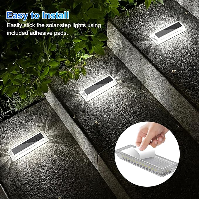 Solar Dock Lights 4-Pack, Waterproof LED