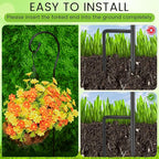 24-Pack 46" Shepherd's Hooks, Heavy-Duty Garden Stakes