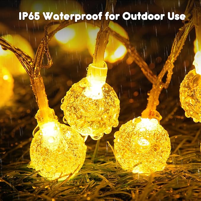 Warm White Porch String Lights, 17ft Weatherproof LED