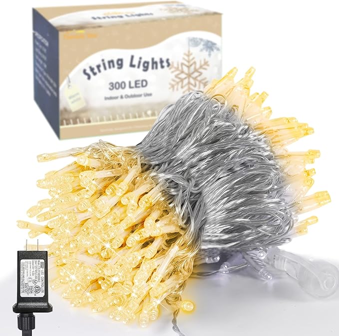 5ft Christmas LED String Lights, Waterproof Timer Lights
