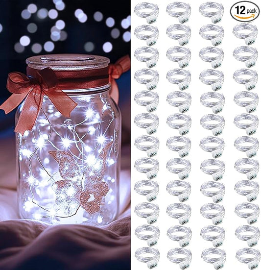100-Pack Christmas String Lights, 7ft 20 LED Waterproof Twinkle Lights
