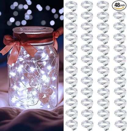 48-Pack Christmas String Lights, 20 LED Waterproof Twinkle Lights
