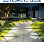 Solar Walkway Path Lights 24-Pack, IP65 Waterproof