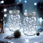 12-Pack Outdoor String Lights, Cool White Waterproof LED