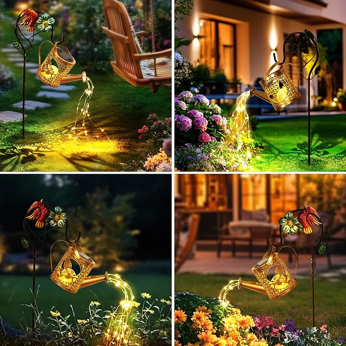Solar Crackle Lanterns, Patio Hanging LED Decor