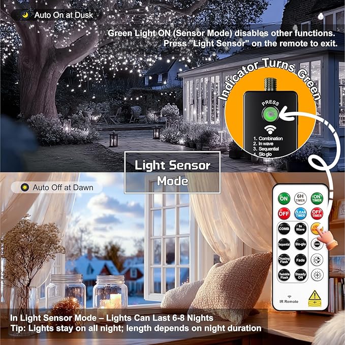HXWEIYE Rechargeable Fairy Lights with Remote, 2 Pack 33ft 100LED Twinkle Lights with DIY Timer & Light Sensor, Waterproof Outdoor String Lights for Bedroom Patio Christmas Tree Decor, White