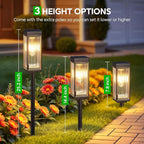 Solar Garden Path Lights 2-Pack, Waterproof
