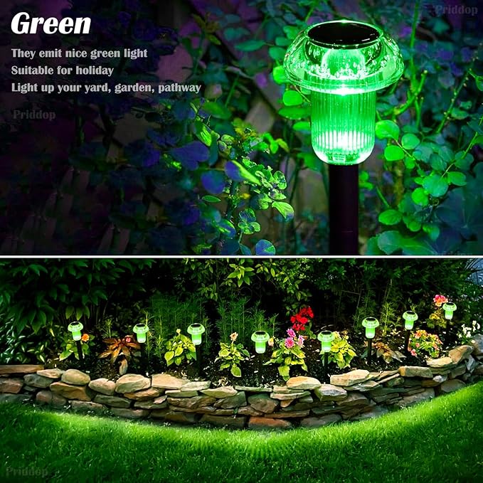 8-Pack Solar Pathway Lights, Waterproof LED Driveway Lights