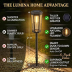 6-Pack Solar Path Lights, Outdoor Driveway LED