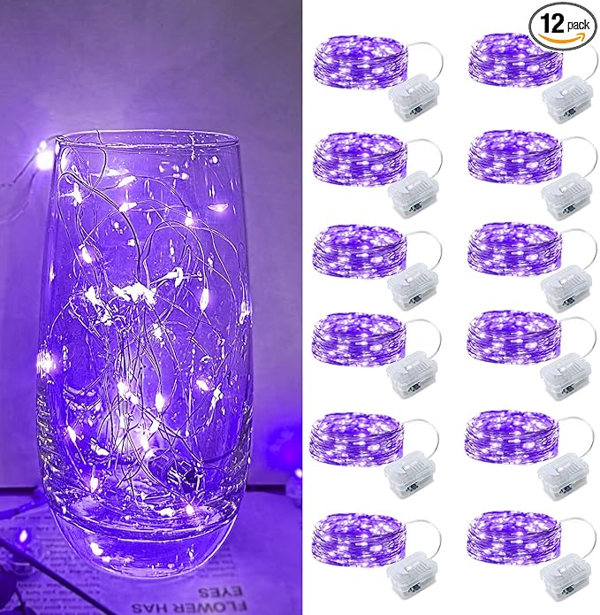 Christmas Porch String Lights 12-Pack, 7ft 20 LED Waterproof