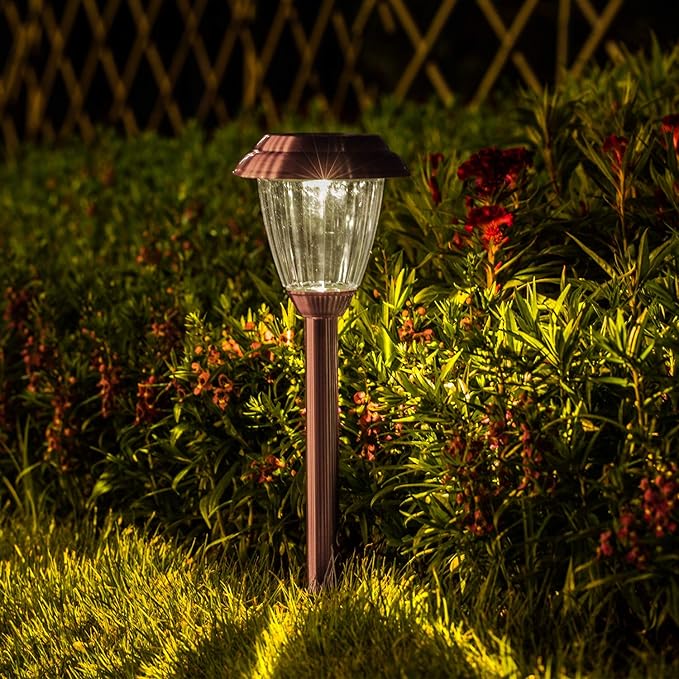 8-Pack Solar Pathway Lights, Waterproof LED Yard Lights