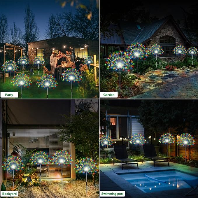4-Pack Solar Landscape Lights for Yard