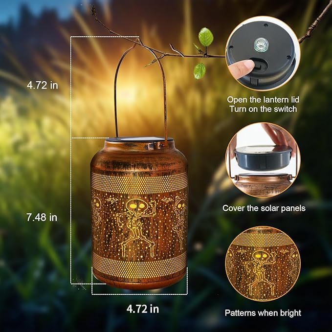 Chrismas Gifts,Solar Chrismas Decorations Outdoor Lantern, Solar Lights Outdoor Waterproof LED Decorative Garden for Lawn, Landscape, Patio, Porch Hanging Lantern for Women, Ladies, Mom, Grandma