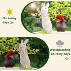 Solar Rabbit Garden Statue Light, Outdoor Decor
