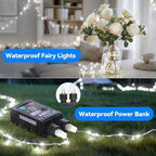 Christmas Fairy Lights, 66ft 200 LED Battery Twinkle Lights