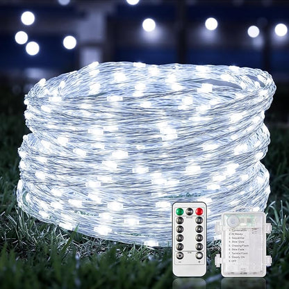 Christmas String Lights, 33ft 100 LED Waterproof Twinkle Lights